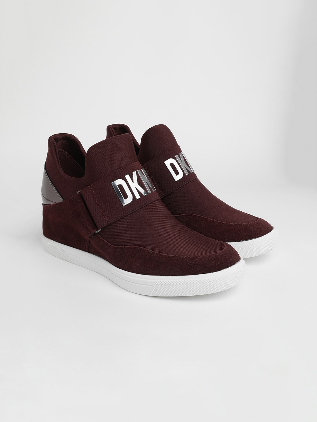 

DKNY Women High-Top Suede Slip-On Sneakers, Brown