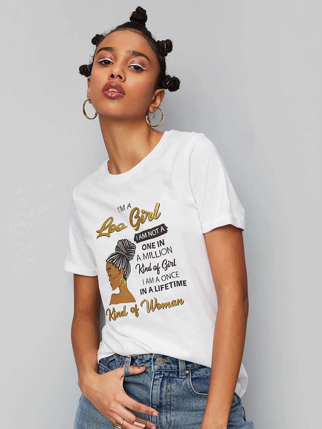 

max Typography Printed Pure Cotton T-shirt, White
