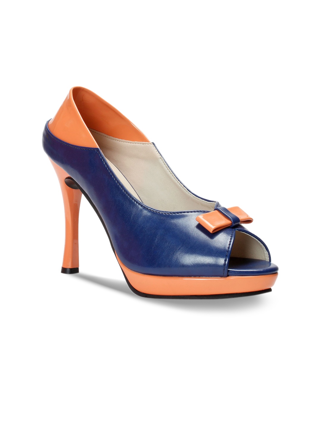 

meriggiare Women Blue Colourblocked Peep Toes
