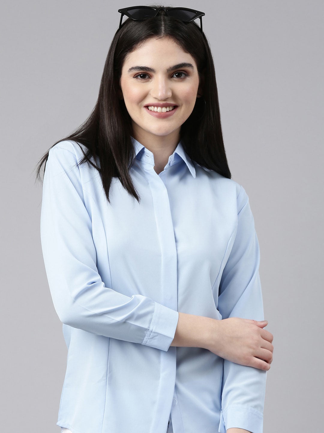 

SHOWOFF Classic Opaque Casual Shirt, Blue