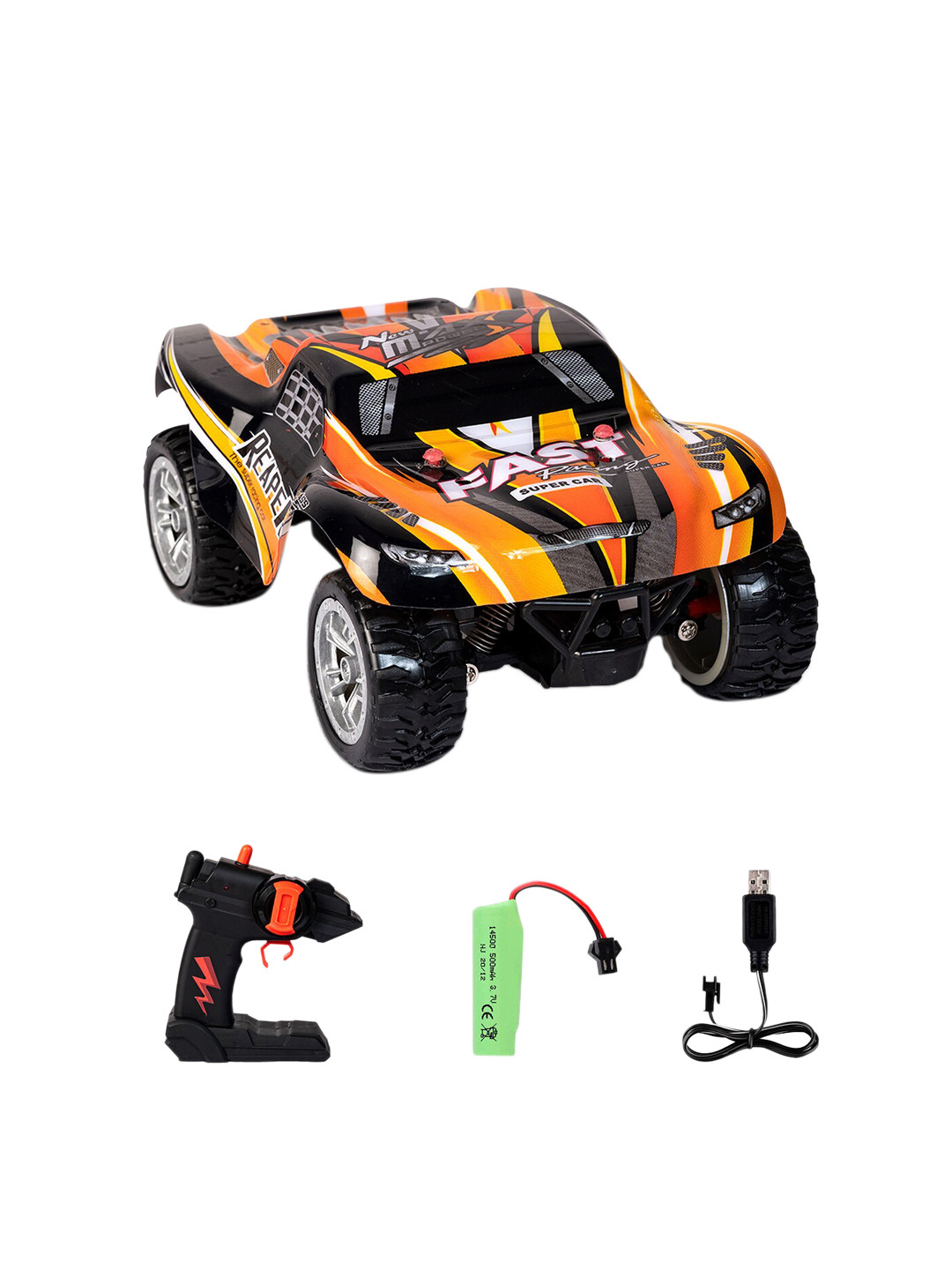 

WEMBLEY Moto Clan Rowdy Roadie Remote Control Truck Car, Orange