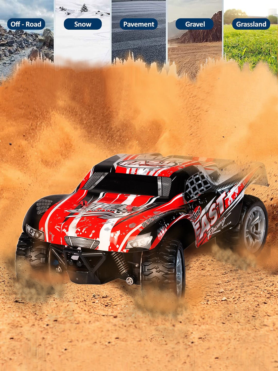 

WEMBLEY Moto Clan Remote Control Truck Car, Red