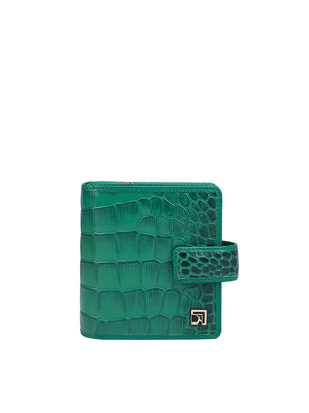 

Da Milano Textured Leather Two Fold Wallet, Green
