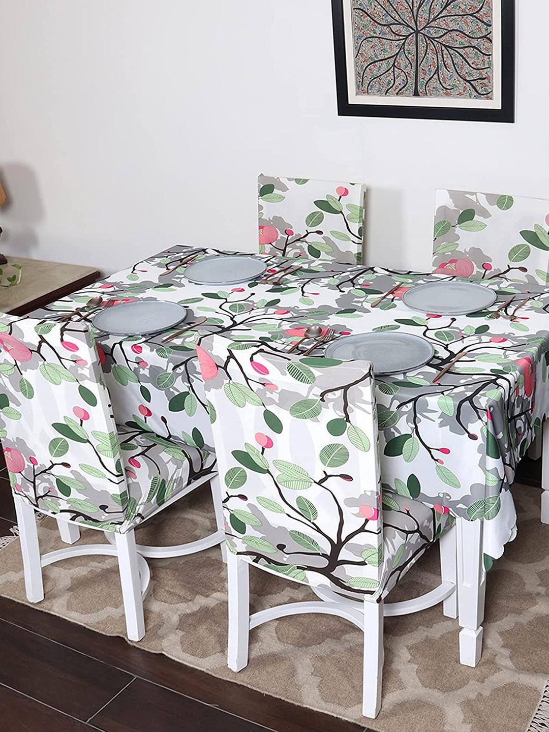 

HOUSE OF QUIRK White Rectangle Dust-Proof Table Cover