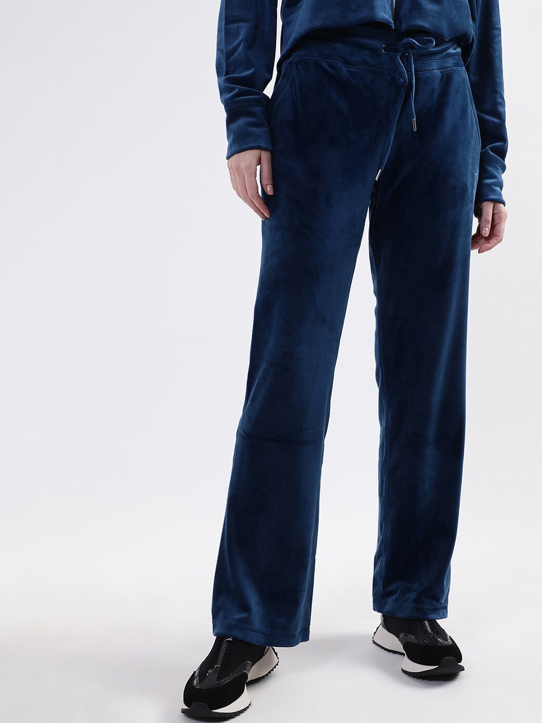 

DKNY Women Cotton Mid-Rise Track Pant, Blue