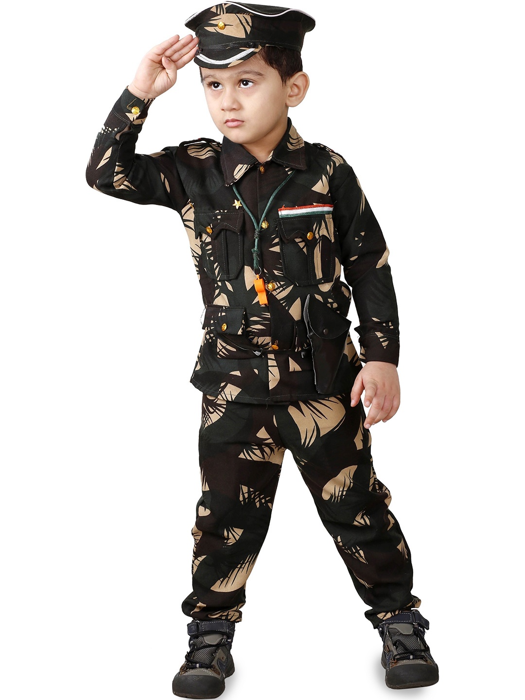 

DIGIMART Boys Printed Shirt With Trousers, Brown
