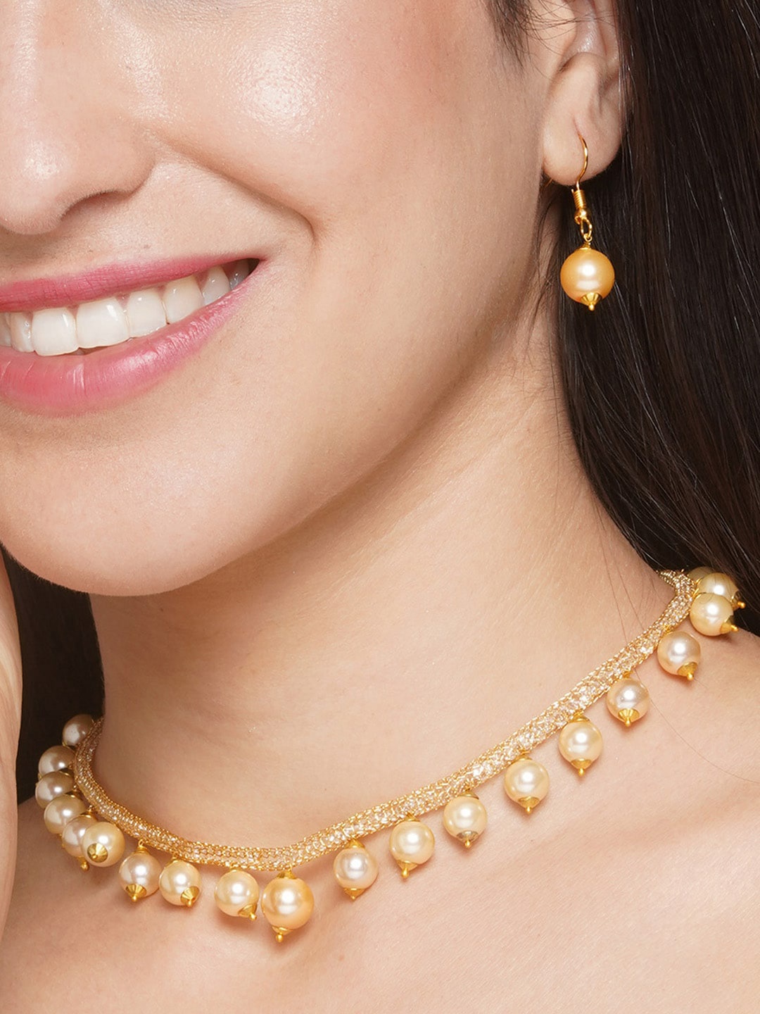 

Anouk God Plated Beaded Jewellery Set, Gold