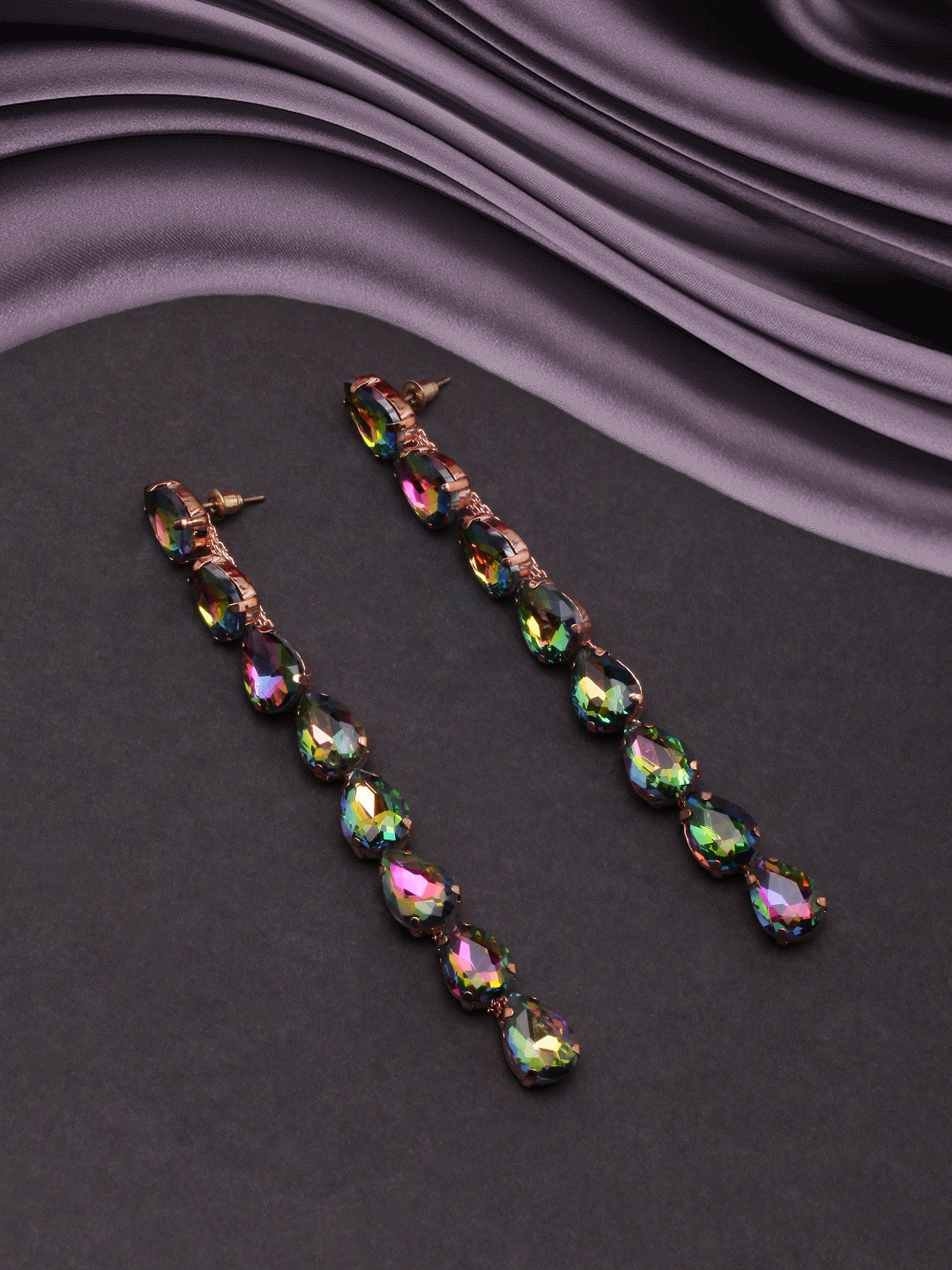 

Anouk Rose Gold-Plated Teardrop Shaped Drop Earrings