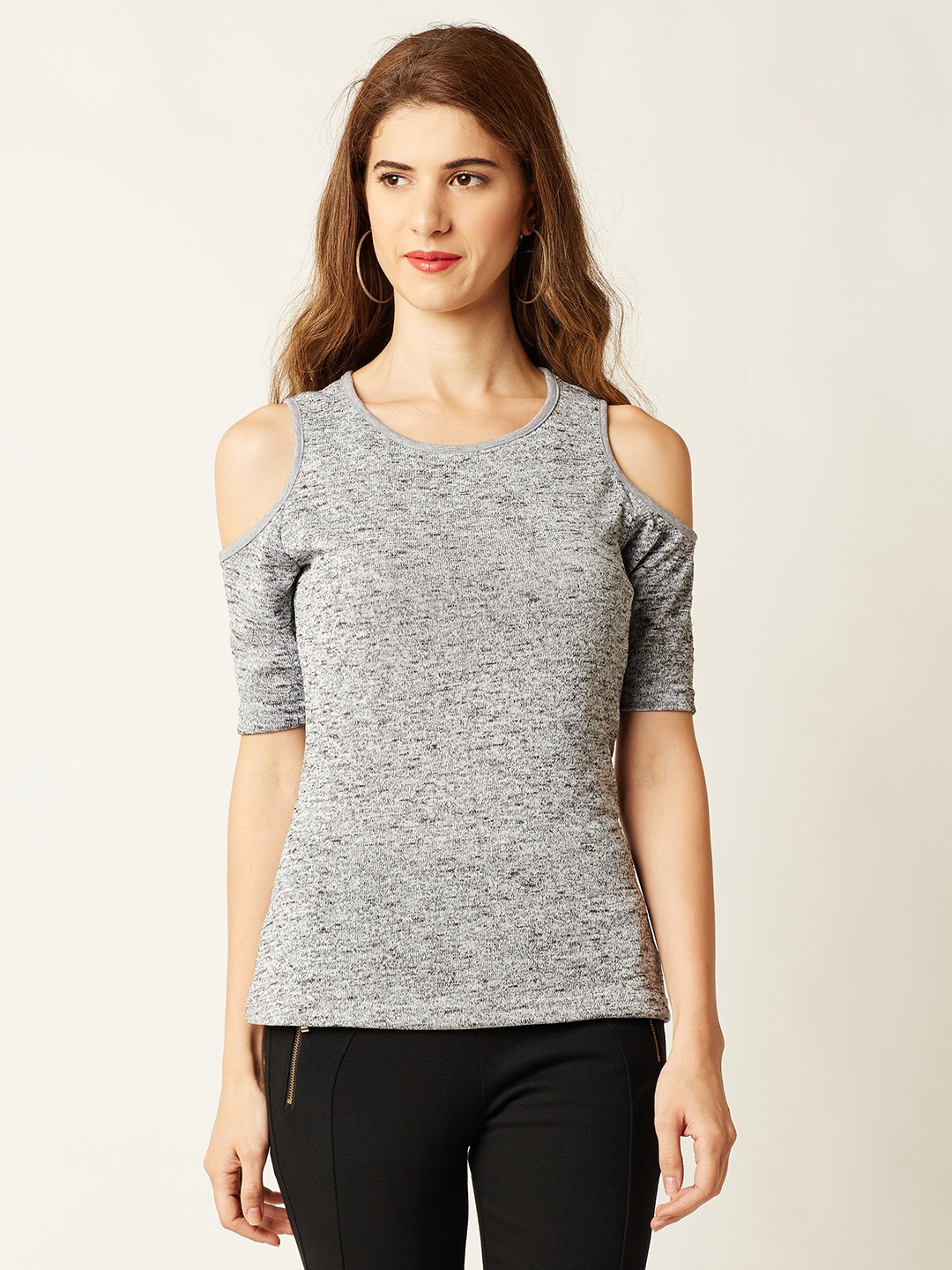 

Miss Chase Women Grey Solid Top