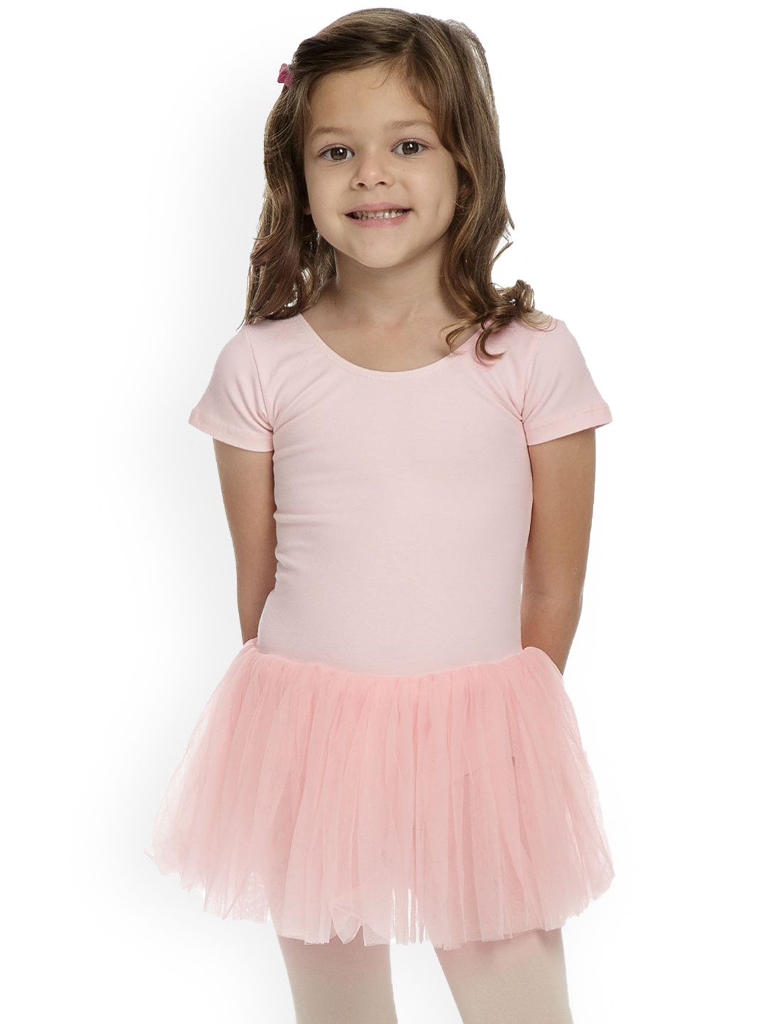 

IKAANYA Girls Fit & Flare Leotard Tutu Dress, Pink