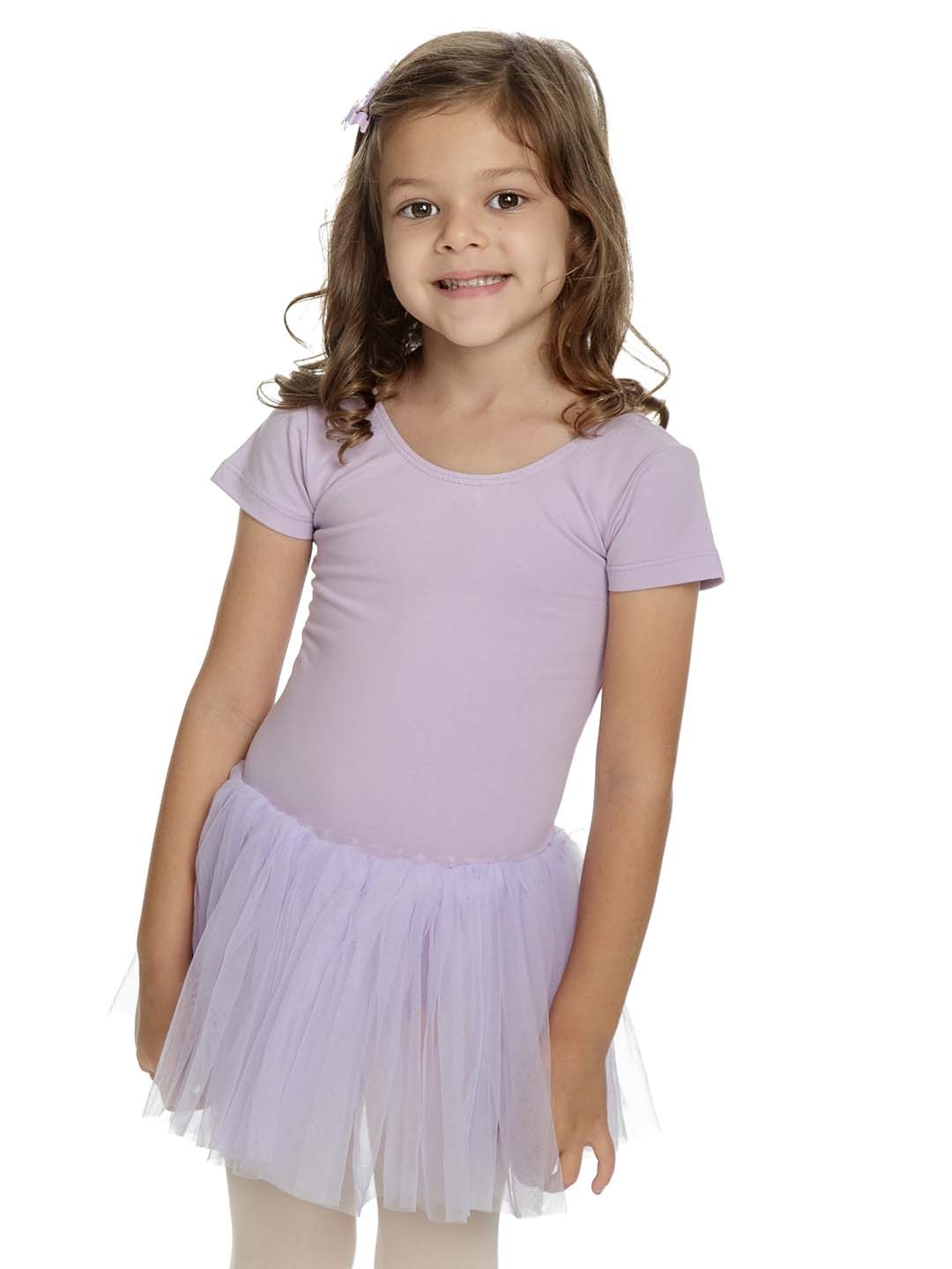 

IKAANYA Girls Fit & Flare Leotard Tutu Dress, Lavender