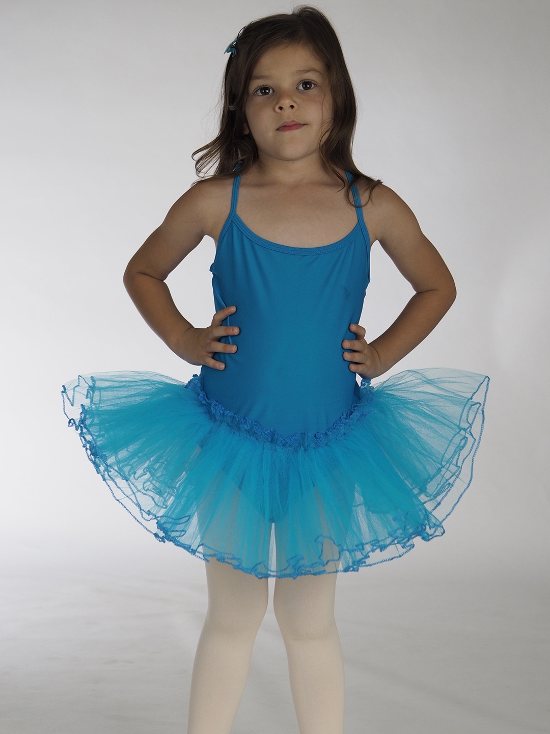 

IKAANYA Girls Ballet Camisole Stiff Tutu Skirt Leotard Dress, Blue