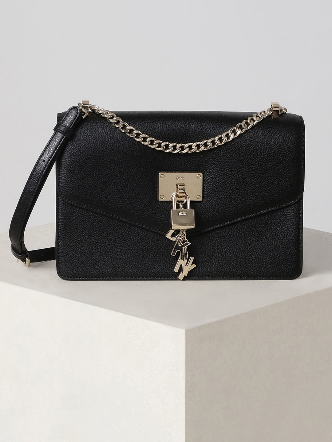 

DKNY Leather Hobo Bag, Black