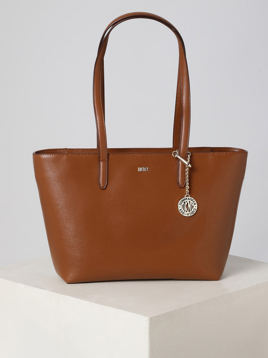 

DKNY Women Leather Structured Shoulder Bag, Brown