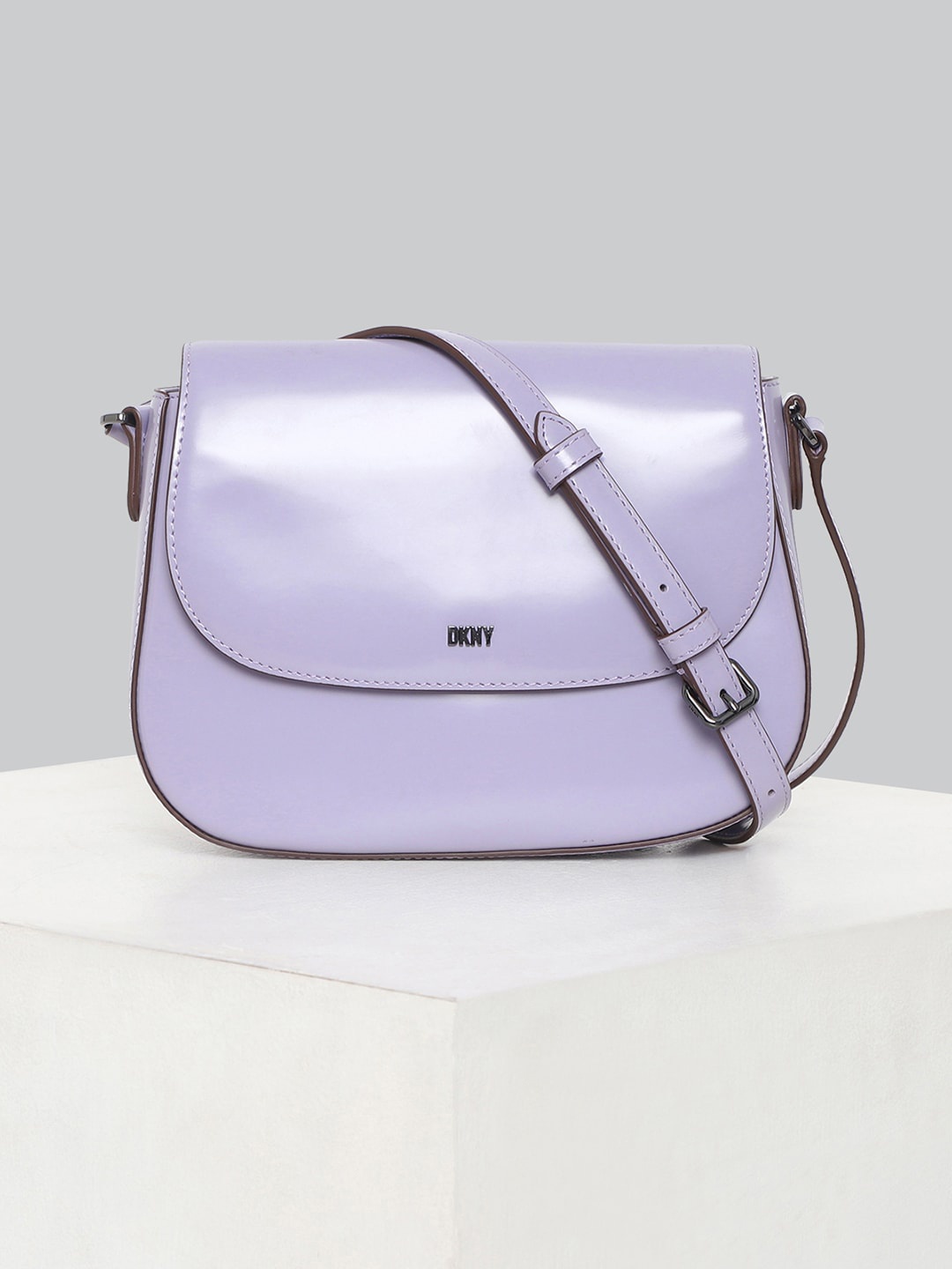 

DKNY Leather Half Moon Hobo Bag, Purple