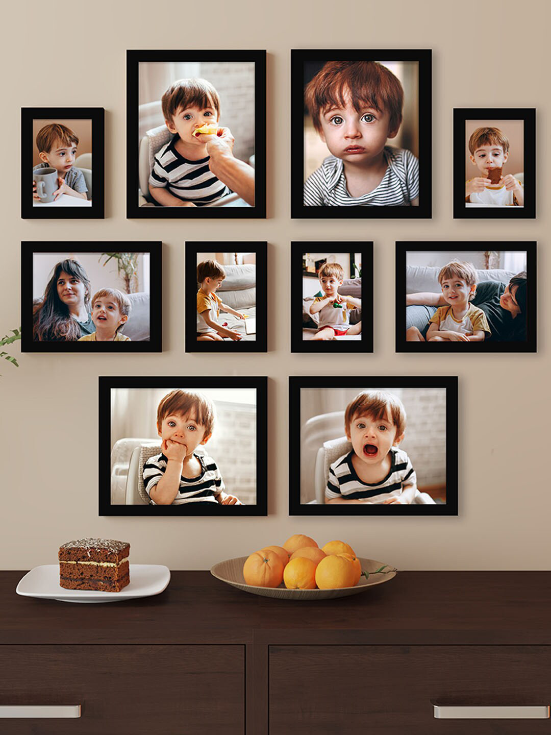 

Art Street 10 Pieces Black Wooden Photo Frames