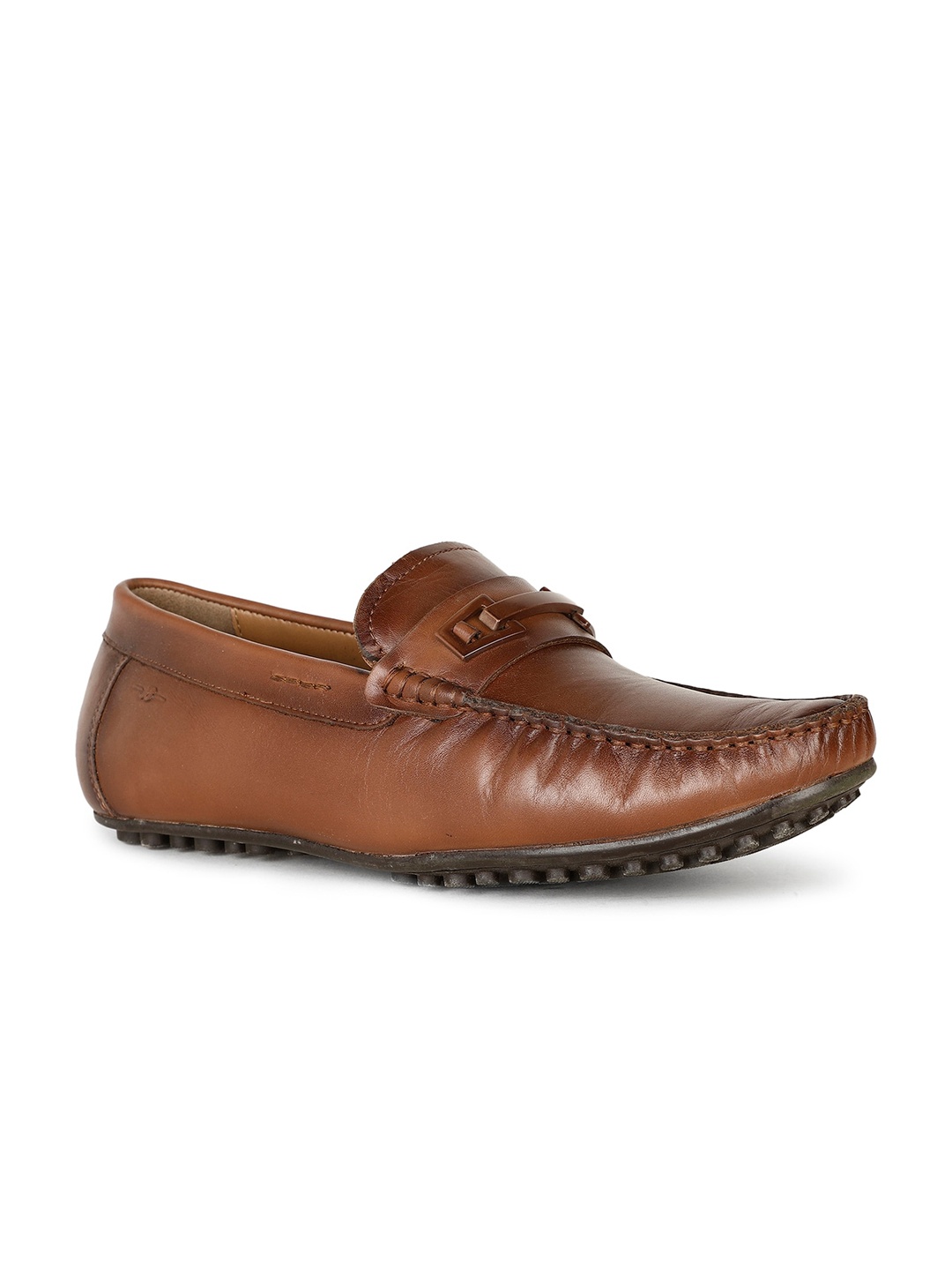 

Bata Men Leather Horsebit Loafers, Brown