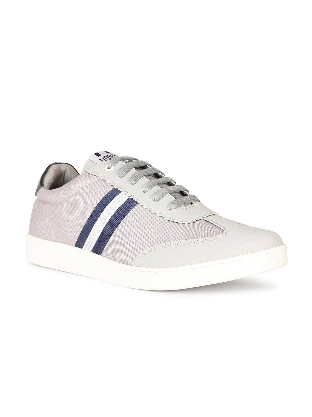 

Bata Men Nero Striped Comfort Insole Leather Basics Sneakers, Grey