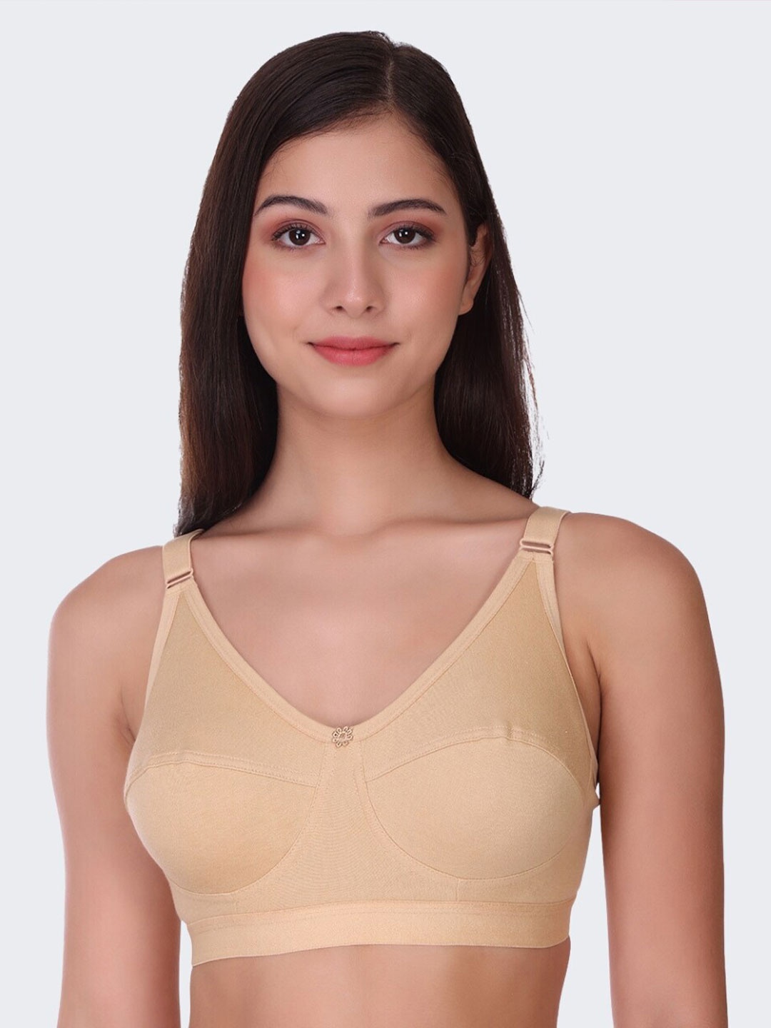 

POOJA RAGENEE Full Coverage All Day Comfort Cotton Everyday Bra, Nude