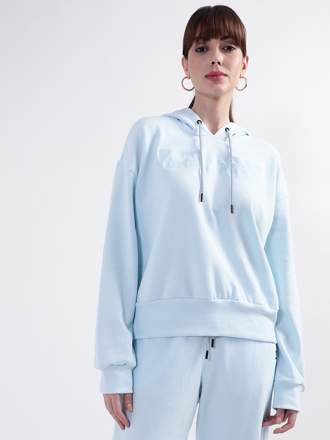 

DKNY Hooded Cotton Sweatshirt, Blue