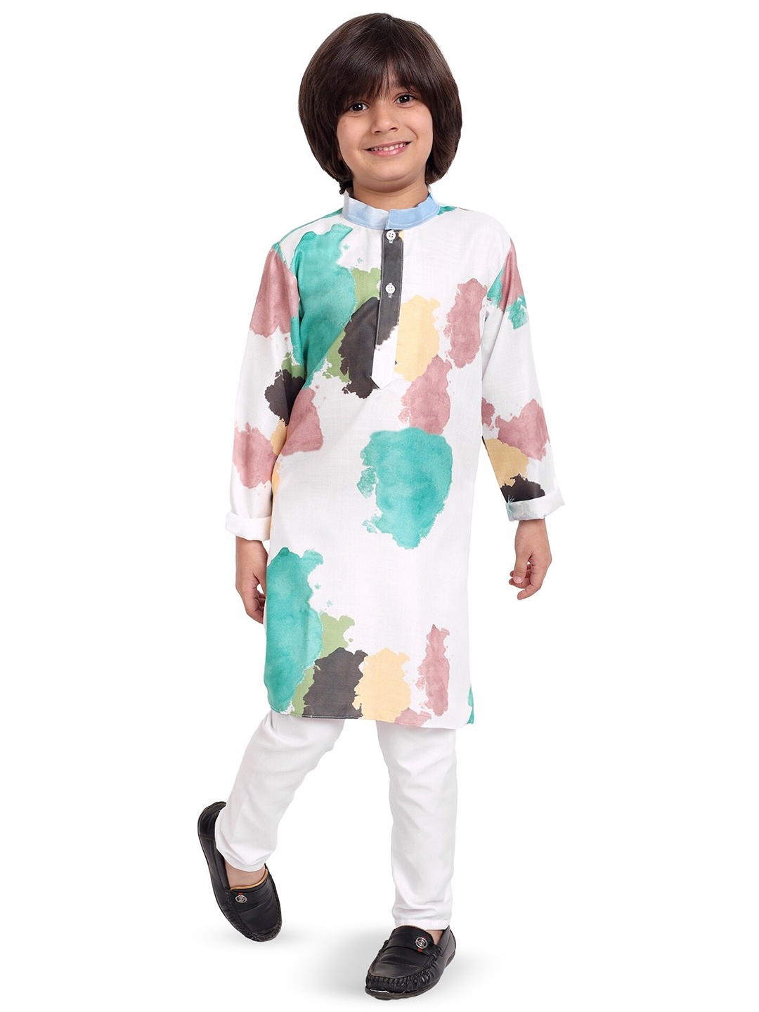

DIGIMART Boys Dyed Pure Cotton Kurta & Pyjamas, White