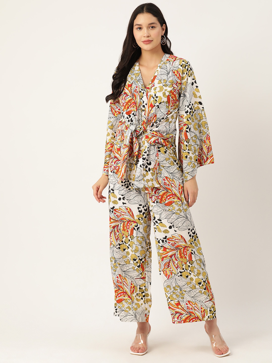 

Rue Collection Printed Basic Jumpsuit, White