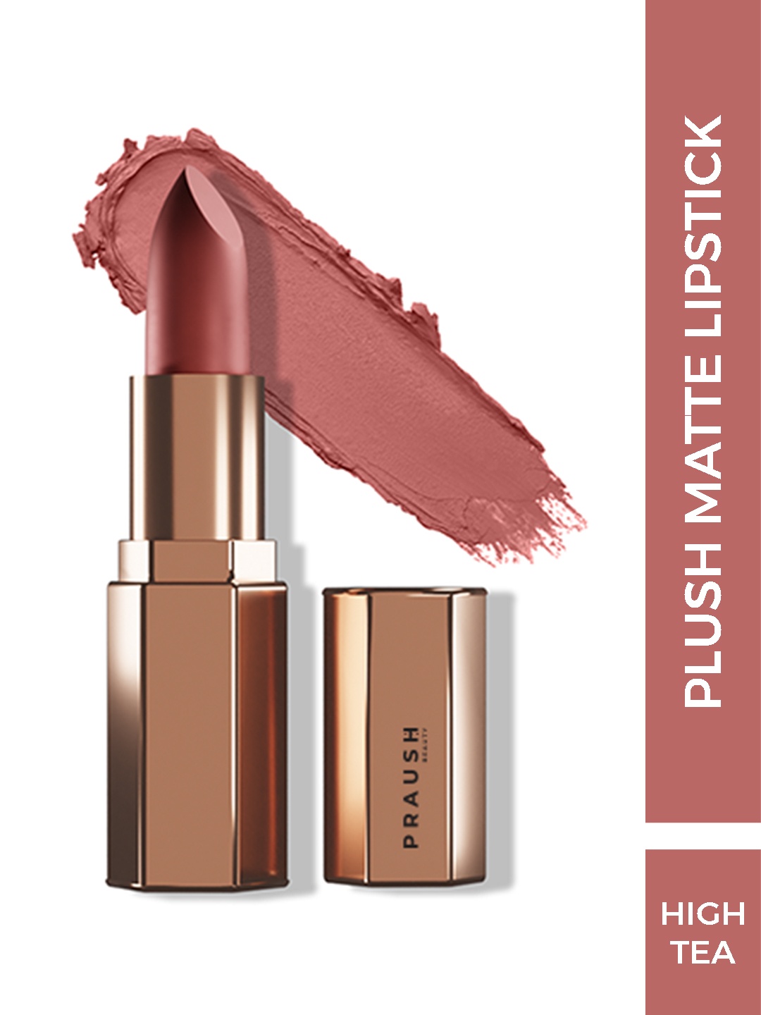 

Praush Plush Matte Long Lasting Lipstick with Shea Butter - High Tea, Nude