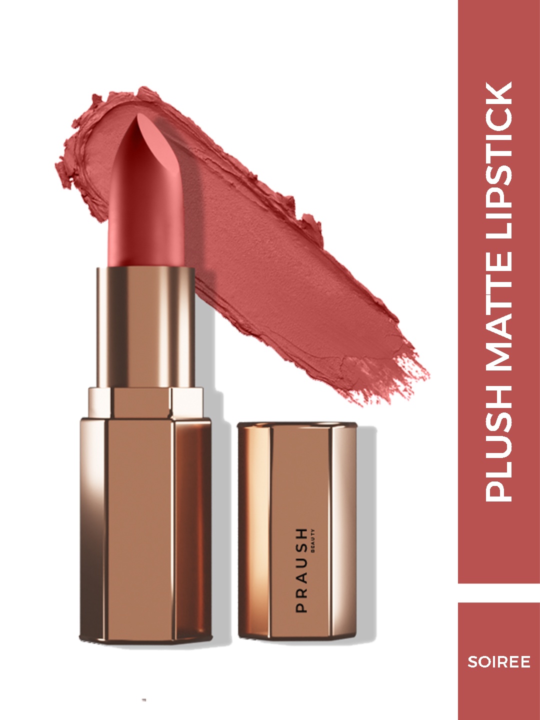

Praush Plush Matte Long Lasting Lipstick - Soiree, Nude