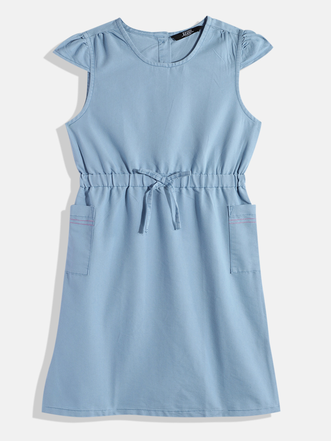 

HERE&NOW Denim A-Line Midi Dress, Blue