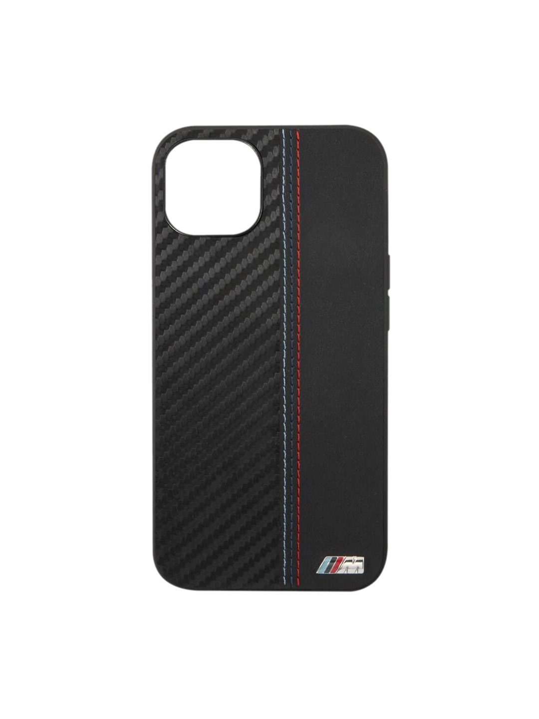 

TREEMODA Textured Stitching Stripe Design iPhone 13 Pro Max Phone Back Case, Black