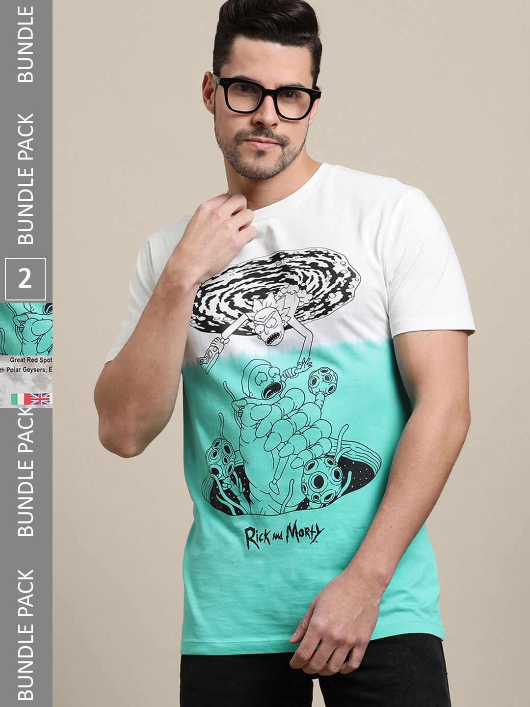 

Free Authority Pack Of 2 Typography Printed Pure Cotton Casual T Shirts, White