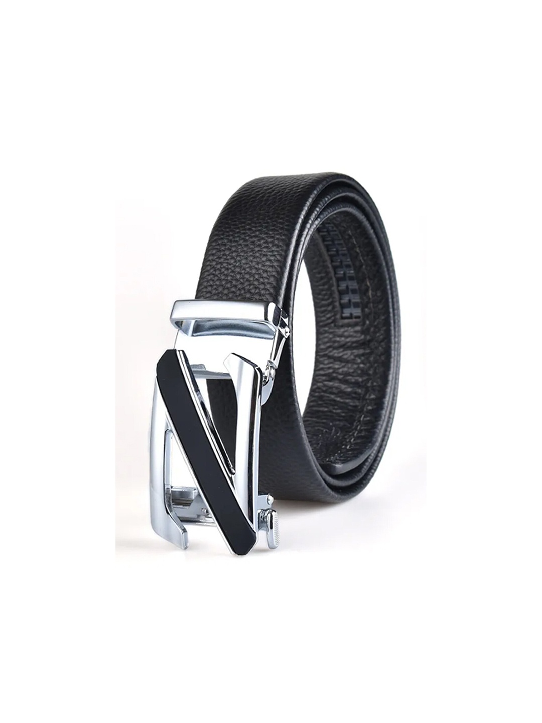 

HENEDA Men Textured PU Formal Belt, Black