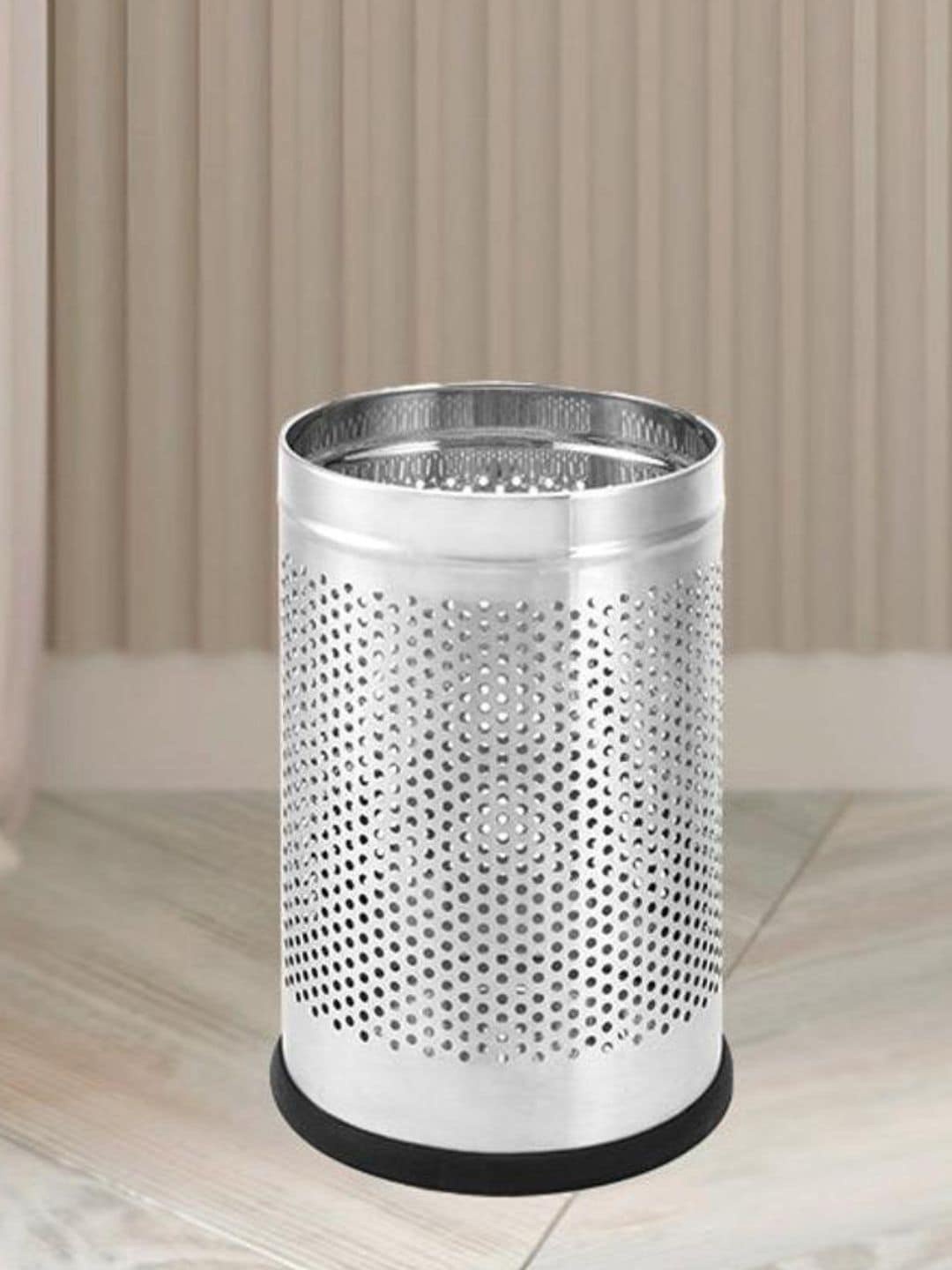 

Athome by Nilkamal Black Stainless Steel Round Dustbin