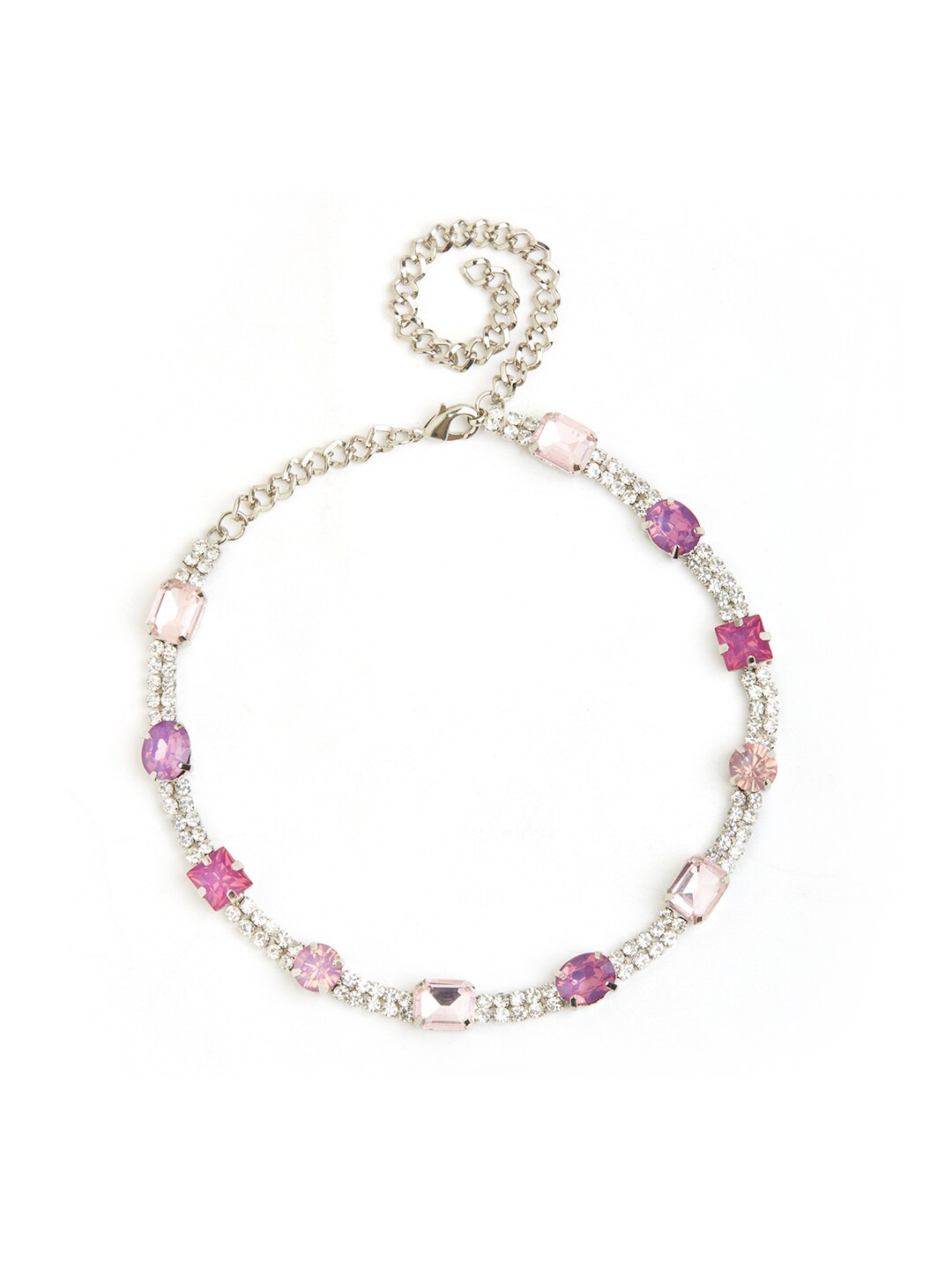 

Tipsyfly Gold-Plated Crystals-Studded Choker Necklace