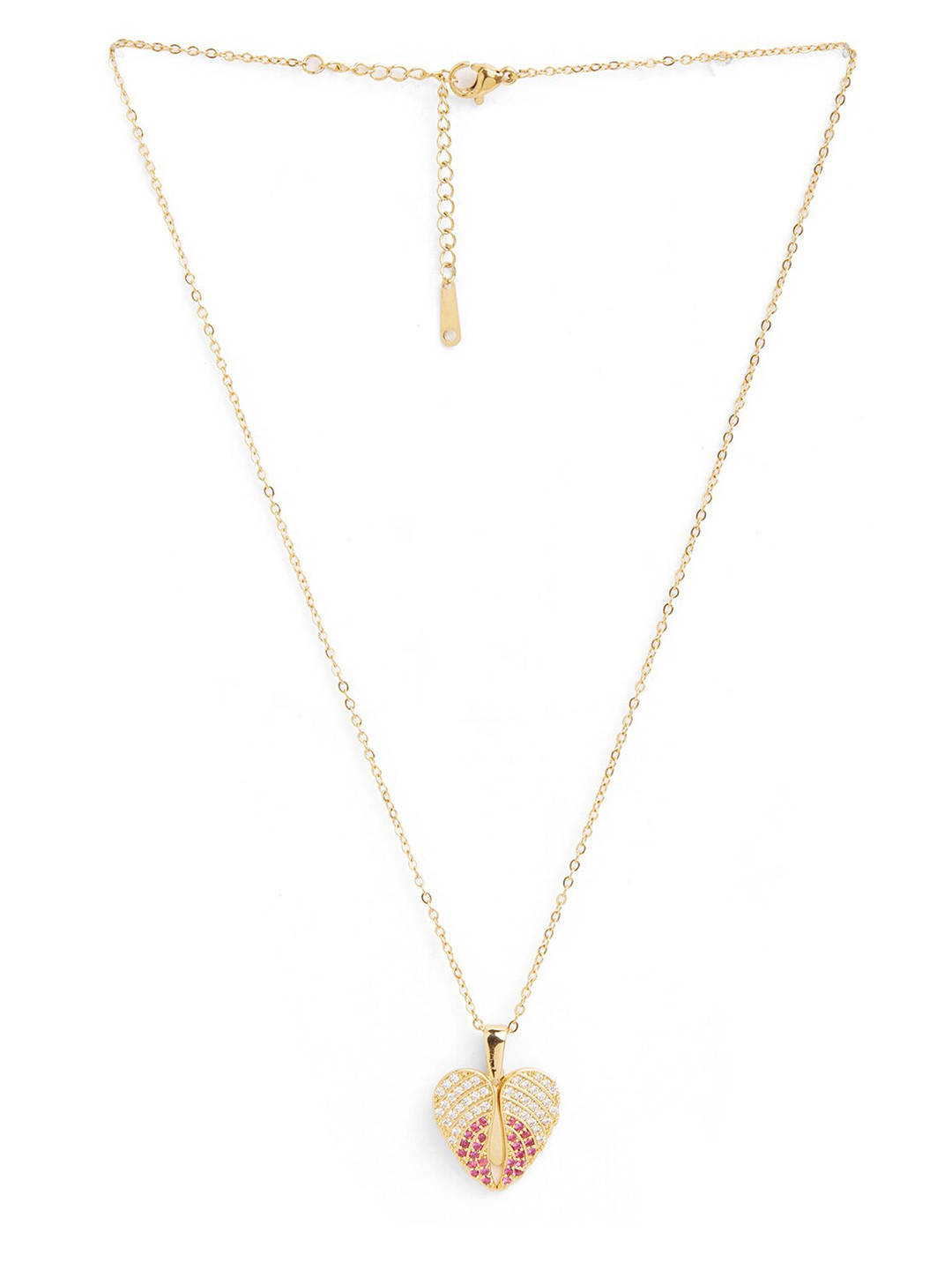 

Tipsyfly Gold-Plated Crystal-Studded Necklace
