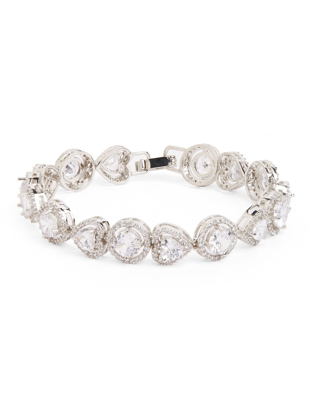 

Tipsyfly Silver-Plated Crystal Link Bracelet