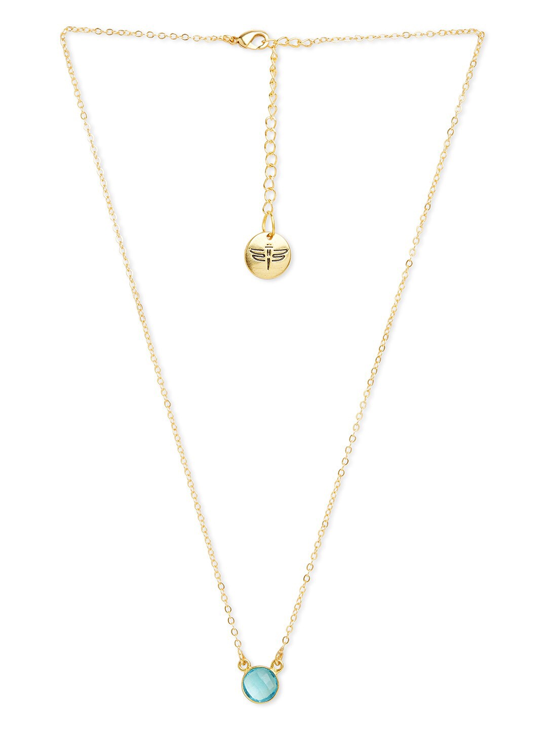 

Tipsyfly Gold-Plated Artificial Stones-Studded Necklace