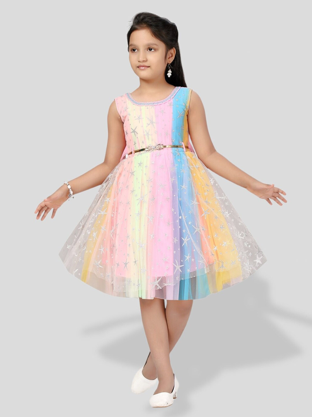 

BAESD Embellished Fit & Flare Dress, Pink