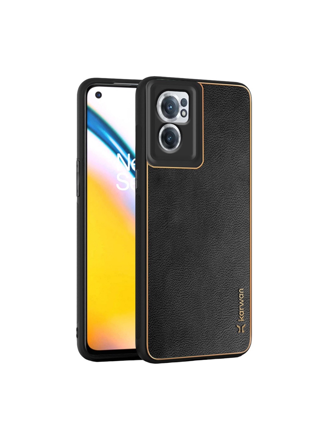 

Karwan Textured OnePlus Nord CE 2 Phone BackCover, Black