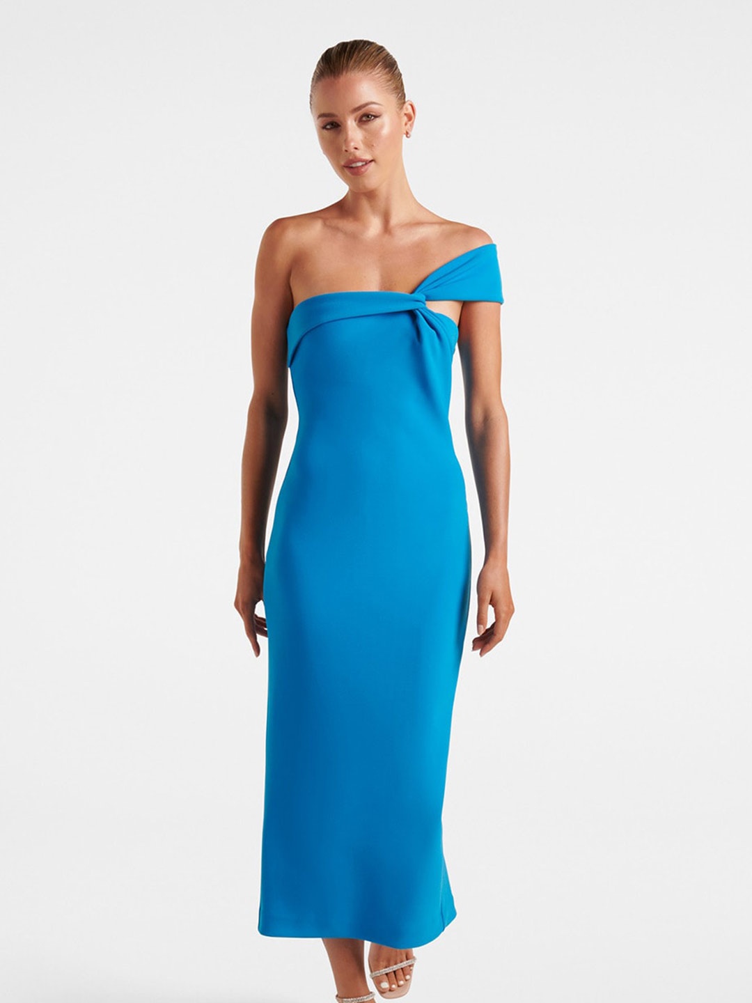 

Forever New Off-Shoulder Bodycon Maxi Dress, Blue