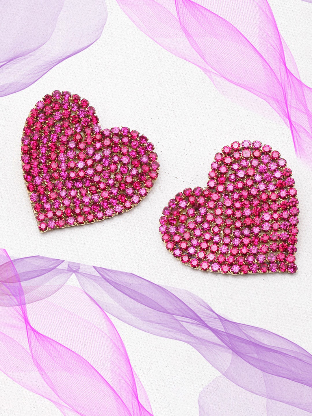

DressBerry Gold-Plated Gold-Toned Heart Shaped Drop Earrings