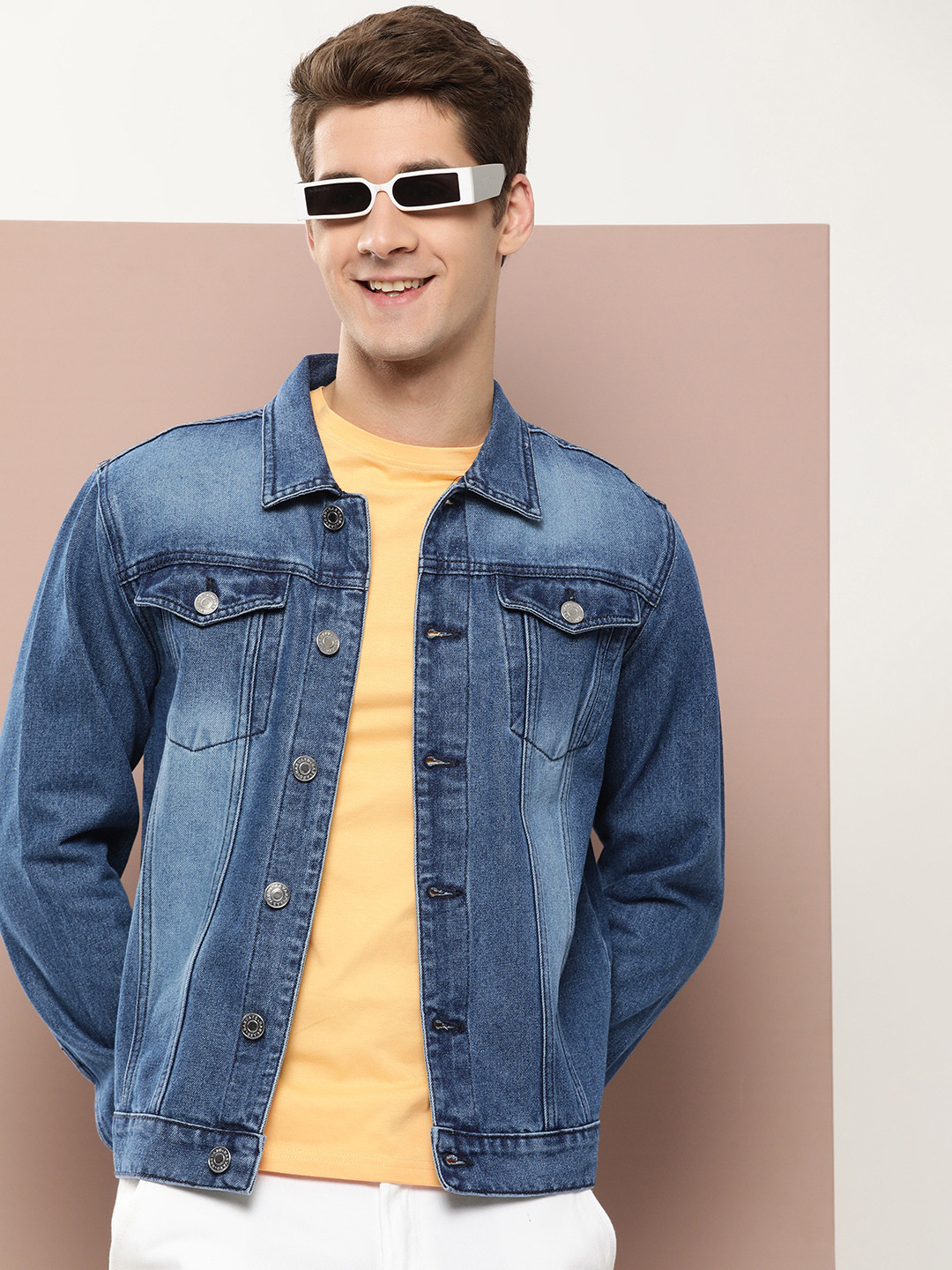 

Harvard Pure Cotton Denim Jacket, Blue