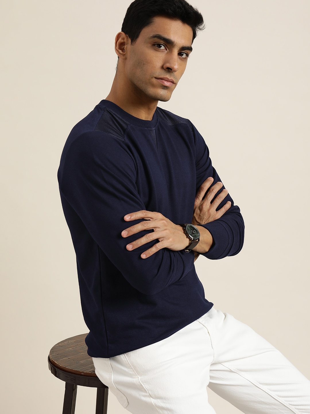 

INVICTUS Regular Fit Pullover Sweatshirt, Navy blue