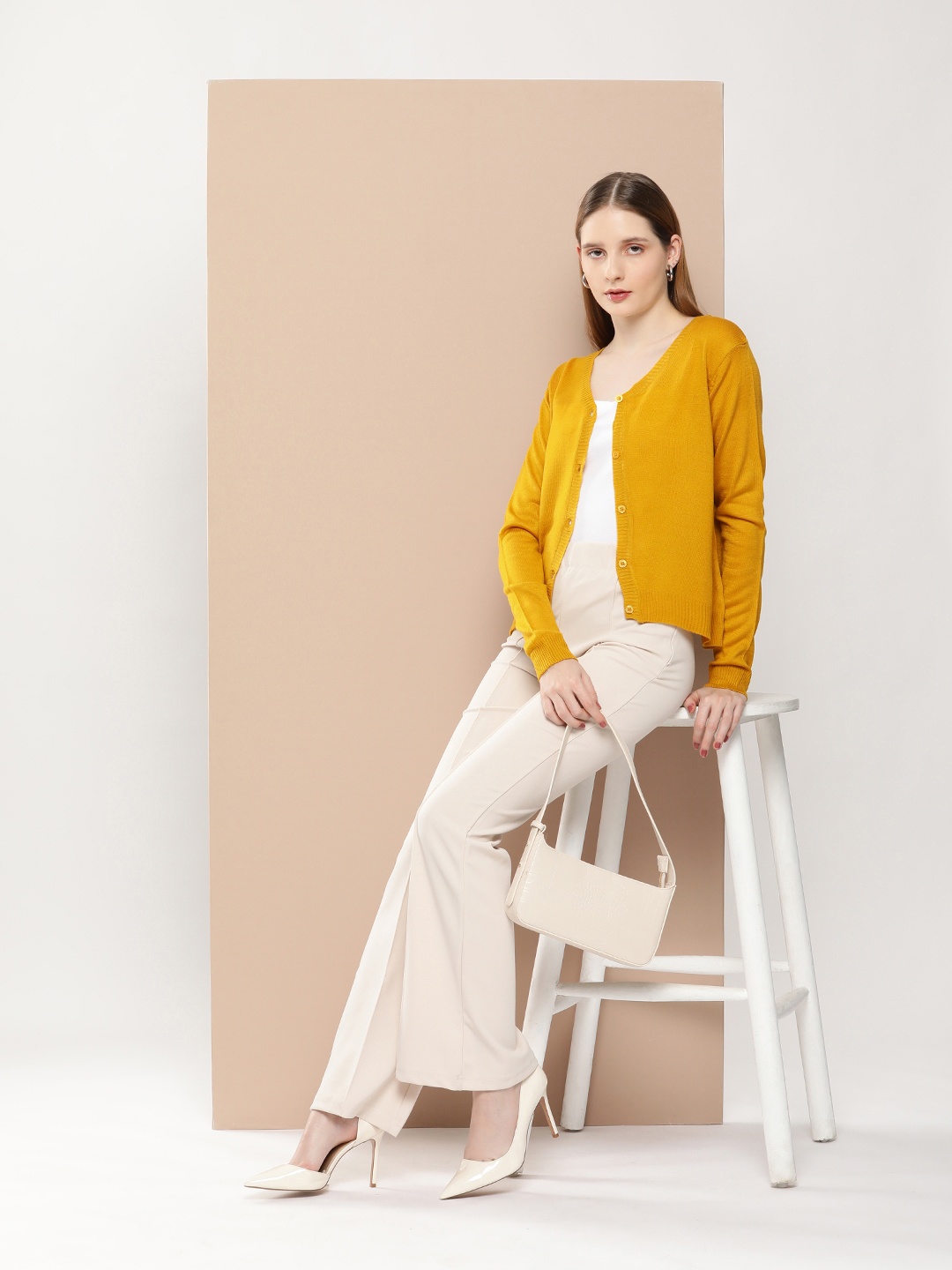 

her by invictus Cardigan Sweaters, Mustard