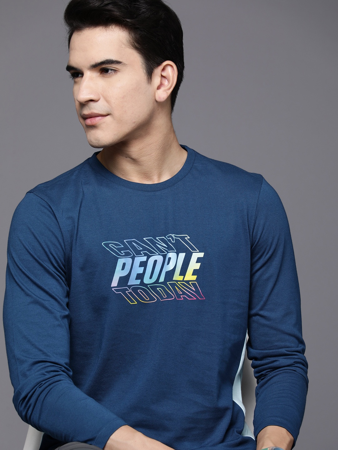

Allen Solly Sport Typography Printed T-shirt, Navy blue