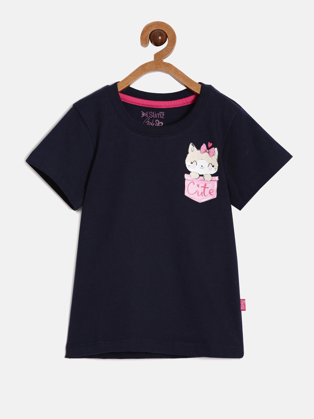 

DIXCY SCOTT Slimz Girls Comfort Fit Casual Cotton T-shirt, Black