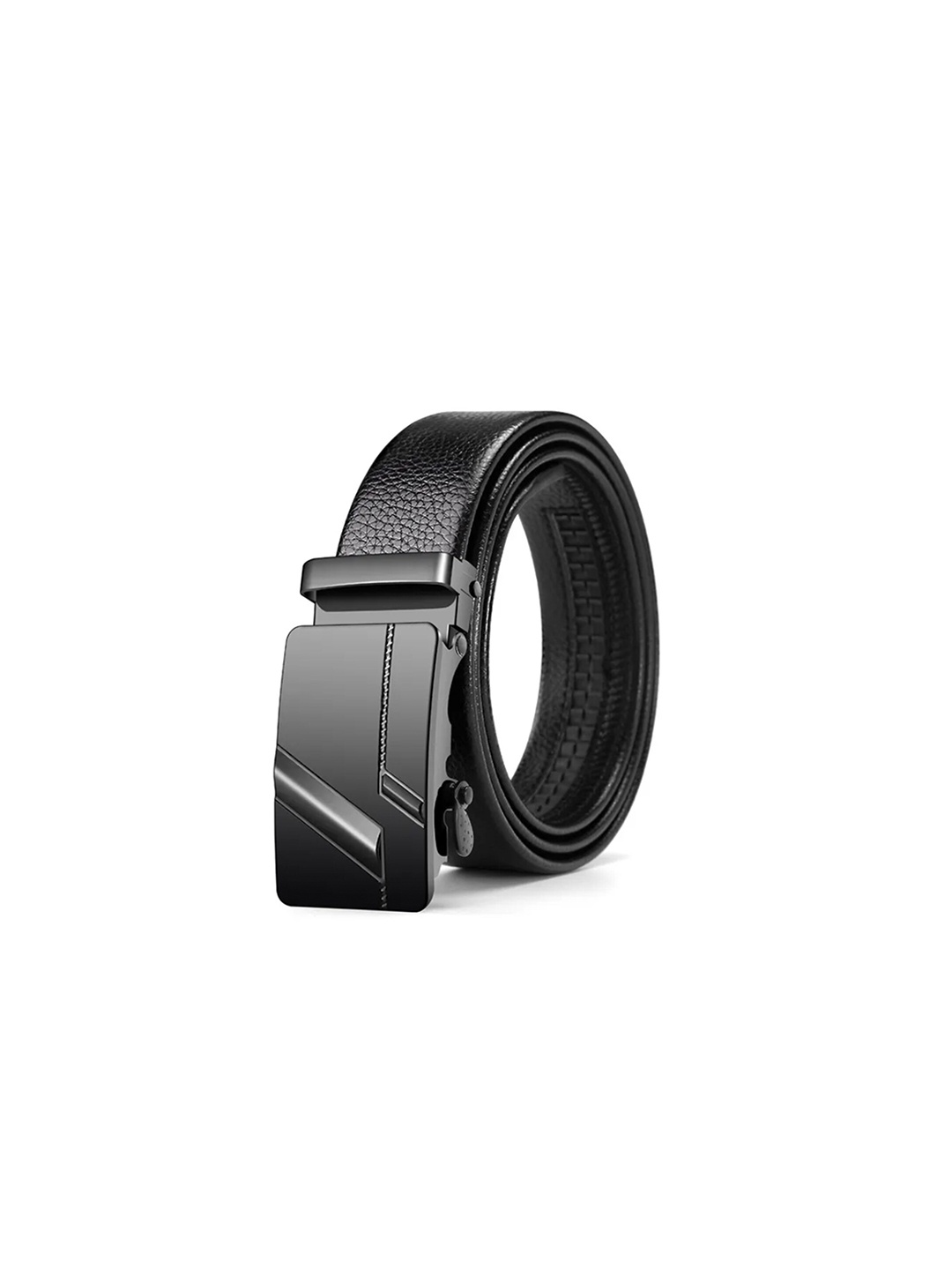 

HENEDA Men Textured PU Formal Belt, Black