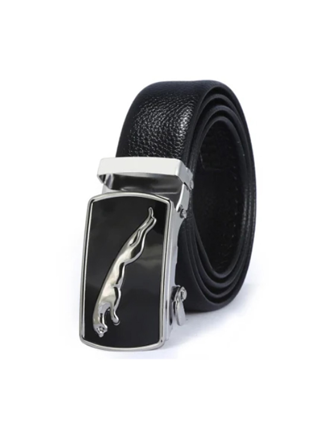 

HENEDA Men Textured PU Formal Belt, Black