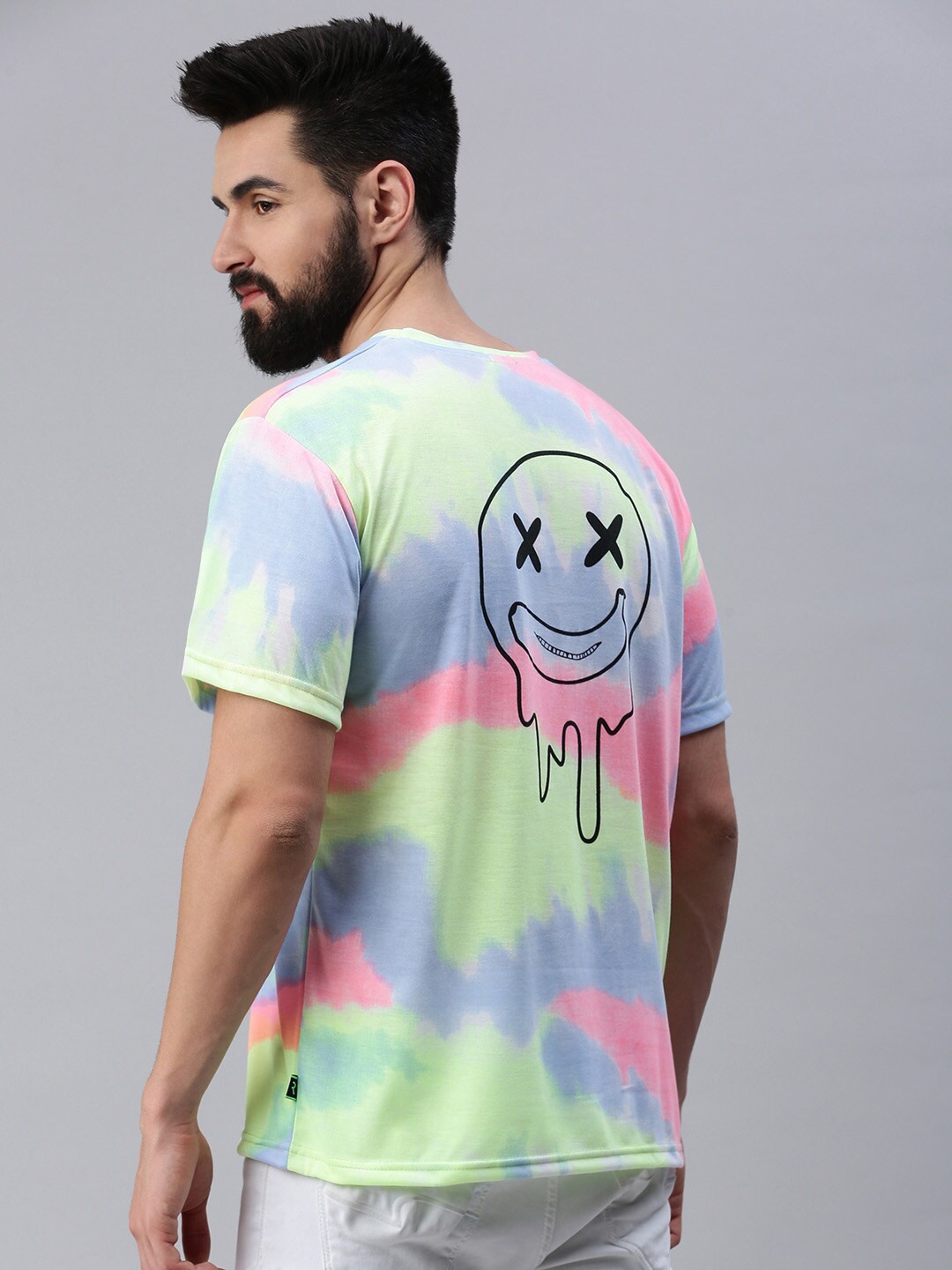 

Rodzen Tie & Dyed Oversized Cotton Casual T-Shirt, Pink