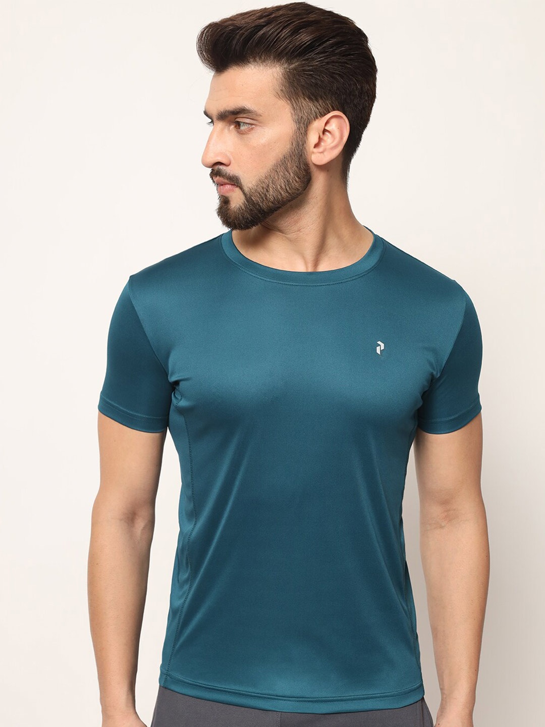 

PERFKT-U Round Neck Short Sleeves Rapid-Dry Sports T-Shirt, Green